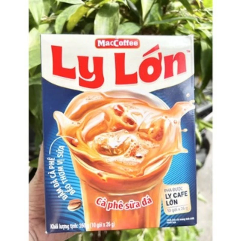 CÀ PHÊ SỮA ĐÁ MACCOFFEE LY LỚN - HỘP 10 GÓI