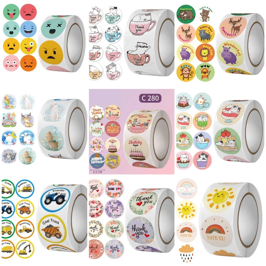 Cuộn sticker khen thưởng 500c/hình