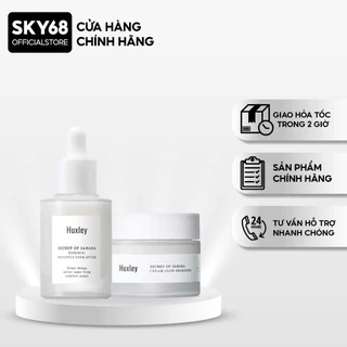 Combo Dưỡng Trắng Da, Giúp Da Căng Bóng Chiết Xuất Xương Rồng Huxley (SR Brightly Ever After + Kem Glow Awakening 50ml)