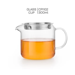 Tống trà thủy tinh chịu nhiệt có lưới lọc inox CP11G2 300ml - Samahome Shop