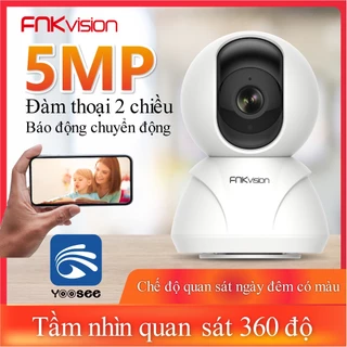 Camera Wifi Fnkvision siêu nét YOOSEE 5.0mpx 360° đàm thoại 2 chiều, - quan sát toàn cảnh