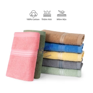 Khăn tắm, gội đầu bông nở đơn sắc siêu sịn 35x78 cm 100%cotton #khantam #tuananh