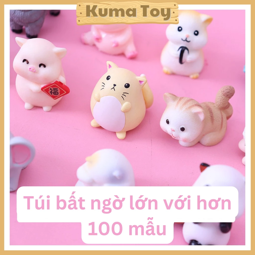 Túi Bất Ngờ Lớn thú cưng trang trí quà tặng bất ngờ Blind box siêu dễ thương - Hộp mù động vật lớn cute