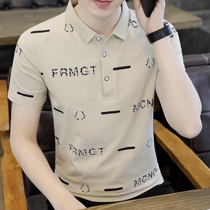 Áo polo nam IN CHỮ FRGM có cổ trụ bẻ thời trang nam cá tính, vải thun cotton phom ôm cực đẹp 2022