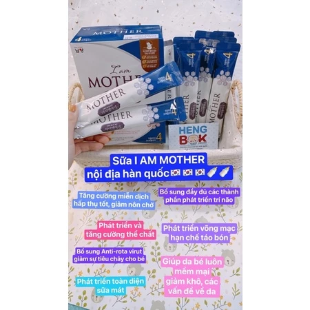 (CHÍNH HÃNG) SỮA I AM MOTHER  Hàng nội địa Hàn Quốc ( hộp 800g) số 2,3,4