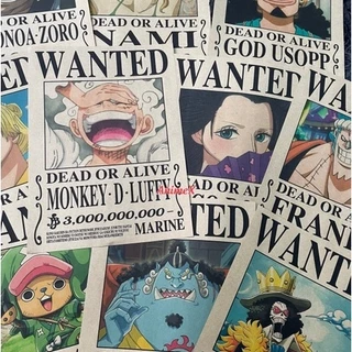 20 Tờ Wanted Onepiece Poster Truy Nã Anime One Piece Có Sẵn Keo Miếng Hình Tranh Giấy Ảnh Dán Tường Bóc Dán Decor AnimeX