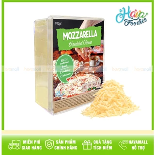 [CHỈ GIAO HCM] Phô Mai Mozzarella Bào Sợi 40% 100gr – Mozzarella Shredded Cheese