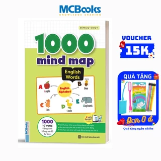 Sách - 1000 Mind Map English Words – 1000 từ vựng tiếng Anh bằng sơ đồ tư duy - Học Kèm App Online