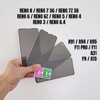 Kính cường lực chống nhìn trộm oppo reno 8, reno 7 5g, reno 7z 5g, reno 6, reno 6z, reno 5, reno 4, reno 3, f11 pro, f11