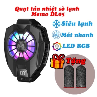 Quạt tản nhiệt điện thoại sò lạnh MEMO DL02, DL05, DL10, DL12, K4 Siêu lạnh, hiển thị nhiệt độ, LED RGB