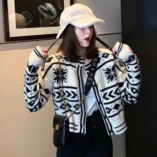 Áo Cardigan Dệt Kim Dáng Rộng Phong Cách Hàn Quốc Thời Trang Thu Đông Mới