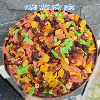 500Gr Trái Cây Sấy Dẻo Mix 10 Vị, Hoa Quả sấy Dẻo Tự Nhiên