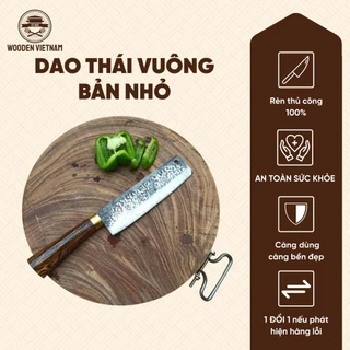 Dao Bếp Thái Vuông Bản Nhỏ Thớt Nghiến Hoàng Linh