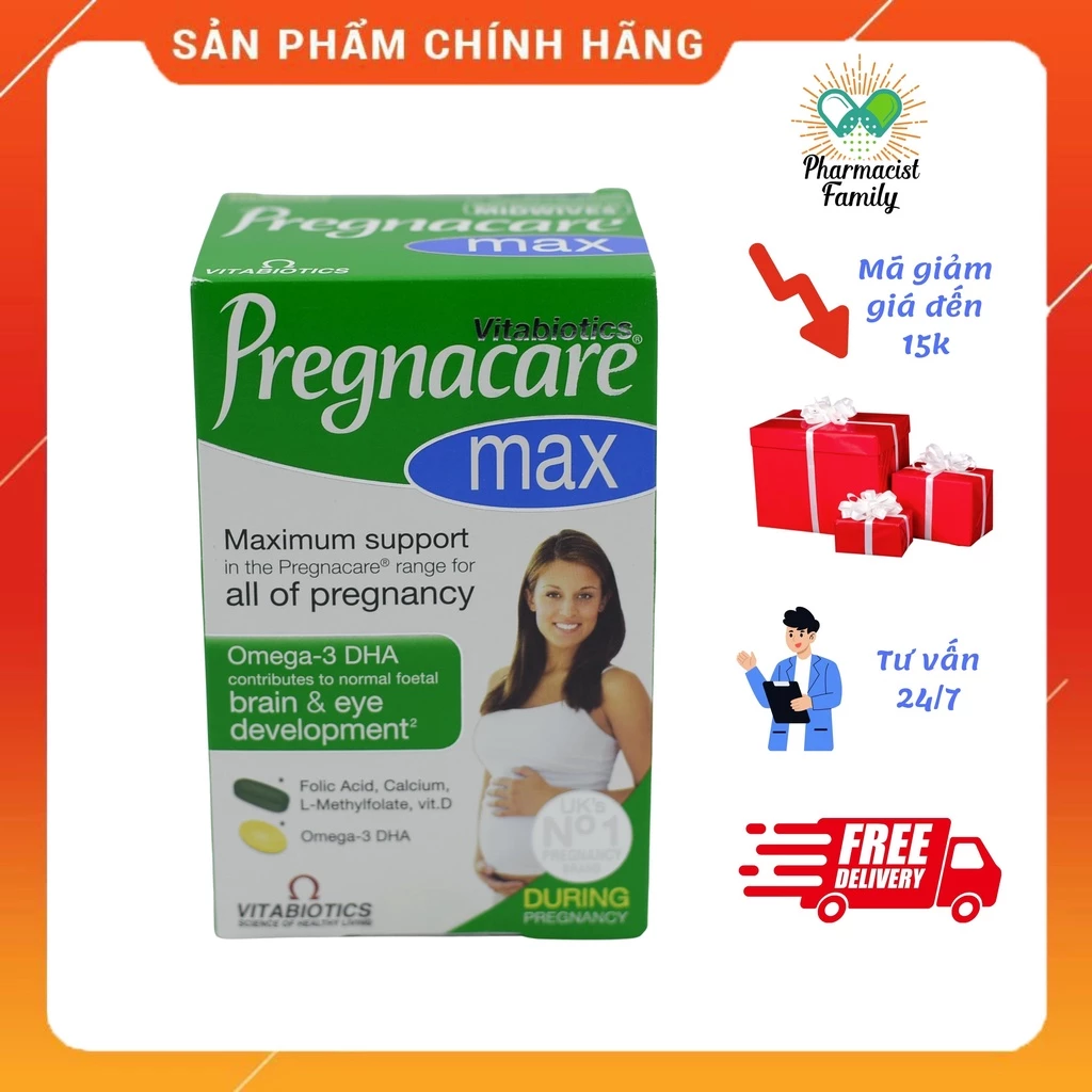 Pregnacare Max Vitamin tổng hợp, Omega 3 cho bà bầu