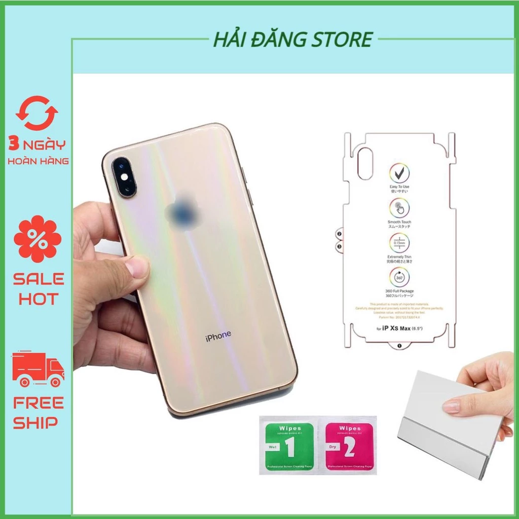 Miếng Dán Cường Lực PPF Mặt Sau Cho Điện Thoại Iphone - Tặng Kèm Bộ Giấy Lau