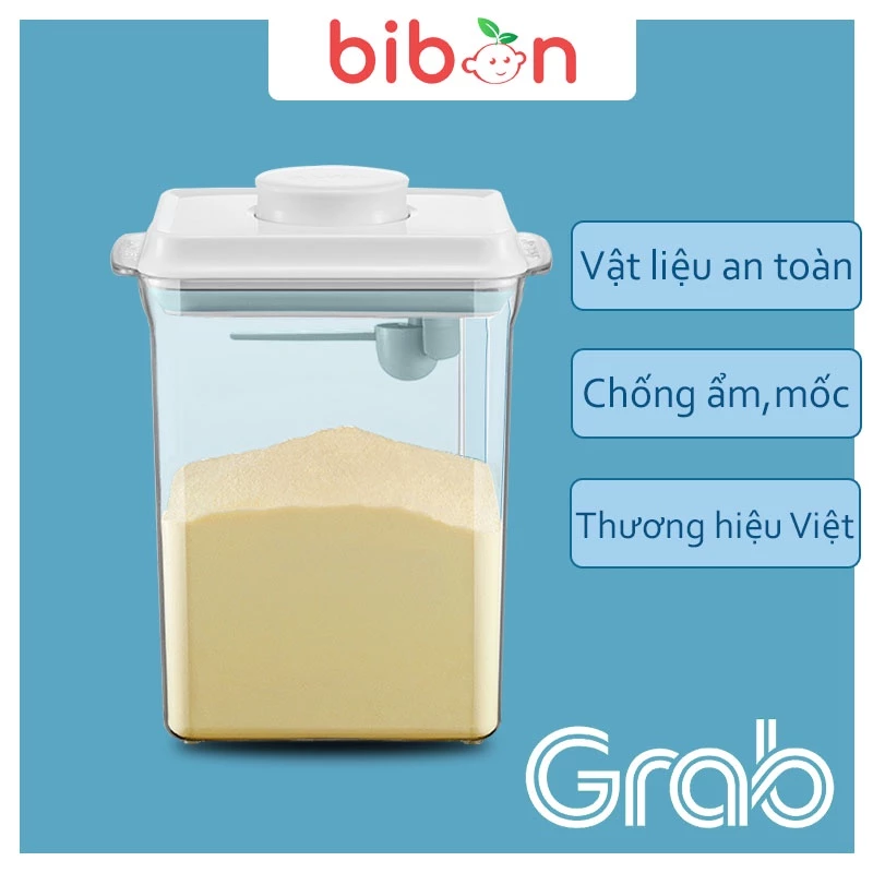 Hộp đựng sữa bột cho bé BIBON giúp bảo quản sữa bột hiệu quả, dung tích 1000ml-1700ml-2300ml