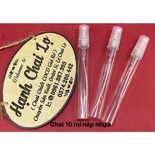 COMBO 200 chai chiết 10ml thủy tinh nắp nhựa TRẮNG