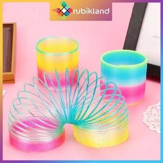 Đồ Chơi Lò Xo Cầu Vồng Ma Thuật Xoắn Ốc Slinky Trò Chơi Xả Stress Giải Trí - Rubik Land