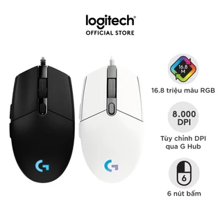 Chuột game có dây Logitech G102 Lightsync - Tùy chỉnh RGB, 6 nút lập trình, nhẹ