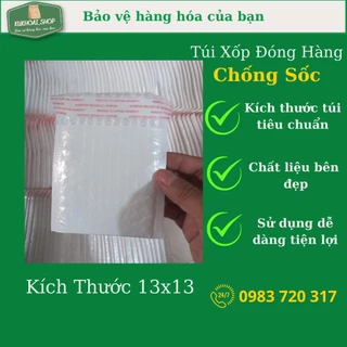 COMBO 50 Túi Gói Hàng Chống Sốc KT 11x11cm, Túi Đóng Hàng Nilon Có Lót Bóng Khí An Toàn Tiện Lợi