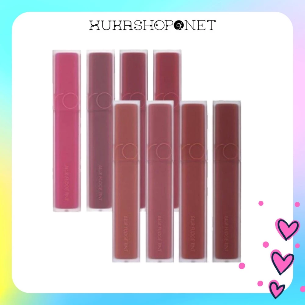 Son Kem lì Romand Blur Fudge Tint 5g ( Son Kem Lì mịn môi Hàn Quốc Full 8 màu )