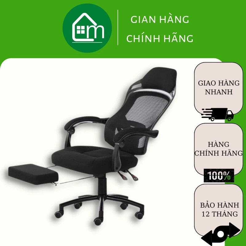 [Hoả Tốc] Ghế làm việc văn phòng gaming cao cấp Trường Mai Sài Gòn chân xoay 360 độ tuỳ thích ngả mình thư giãn