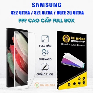 Dán màn hình Samsung Galaxy S21 Ultra / S22 Ultra / Note 20 / S23 Plus full màn dẻo trong suốt chính hãng Moxiao Xing