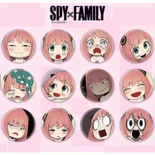 Huy hiệu biểu cảm Anya anime Spy x Family gia đình điệp viên badge pin cài áo trang trí túi xách ghim ba lô