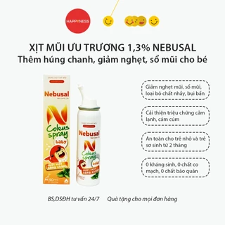 Nebusal húng chanh 1.3%  - Xịt mũi ưu trương 1,3% Nebusal - Lọ 50ml