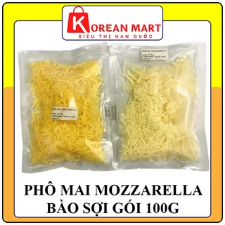 Phô mai bào sợi Mozzarella dùng làm pizza,... gói 100g