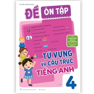 Sách Megabook - Đề Ôn Tập Từ Vựng Và Cấu Trúc Tiếng Anh Lớp 4