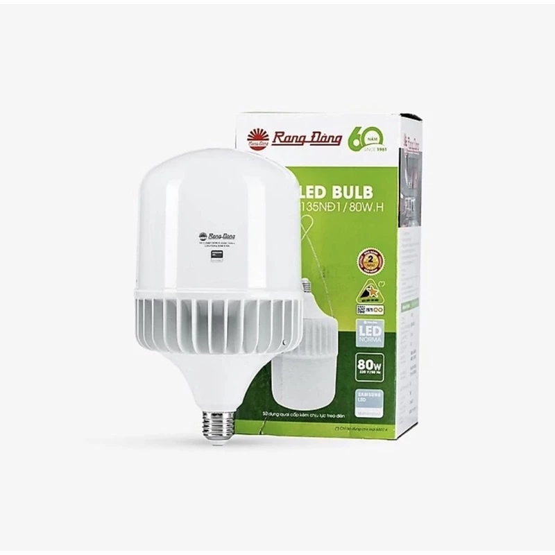 [ CHÍNH HÃNG] Bóng đèn LED BULB trụ Nhôm đúc 80W
