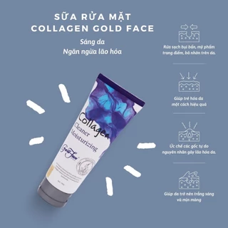 Sữa Rửa Mặt Collagen Hỗ Trợ Trẻ Hoá, Da Trắng Sáng Gold Face