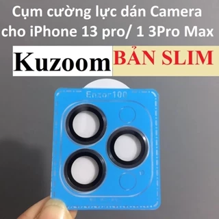 [ iP 13 Pro/ 13 Pro Max ] Cụm ốp kiêm cường lực camera Kuzoom - SLIM