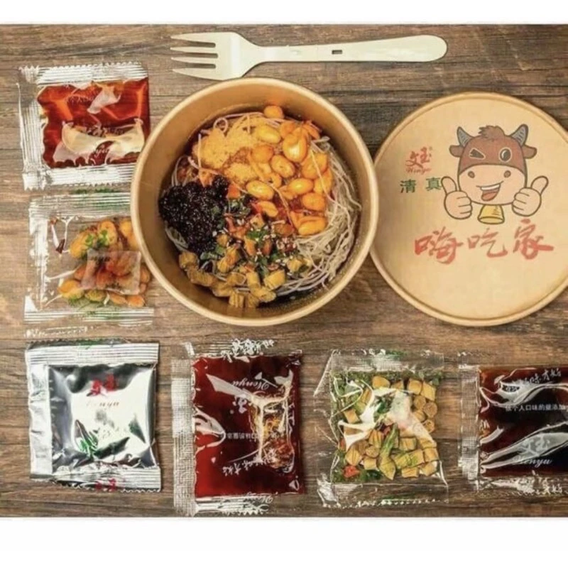 (date mới )thùng 6 hộp miến cay Trùng khánh 112g