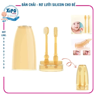 Set Bàn Chải - Rơ Lưỡi Silicon Cho Bé Từ 0-18m