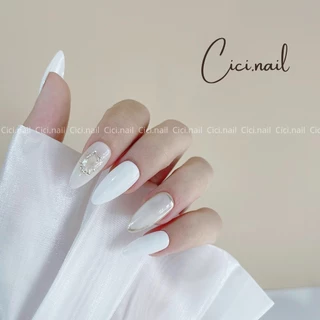 🌷CICI.NAIL🌷Nailbox Thiết Kế Dự Tiệc Chụp Ảnh Cưới Nail Cưới Tone Trắng Siêu Xinh