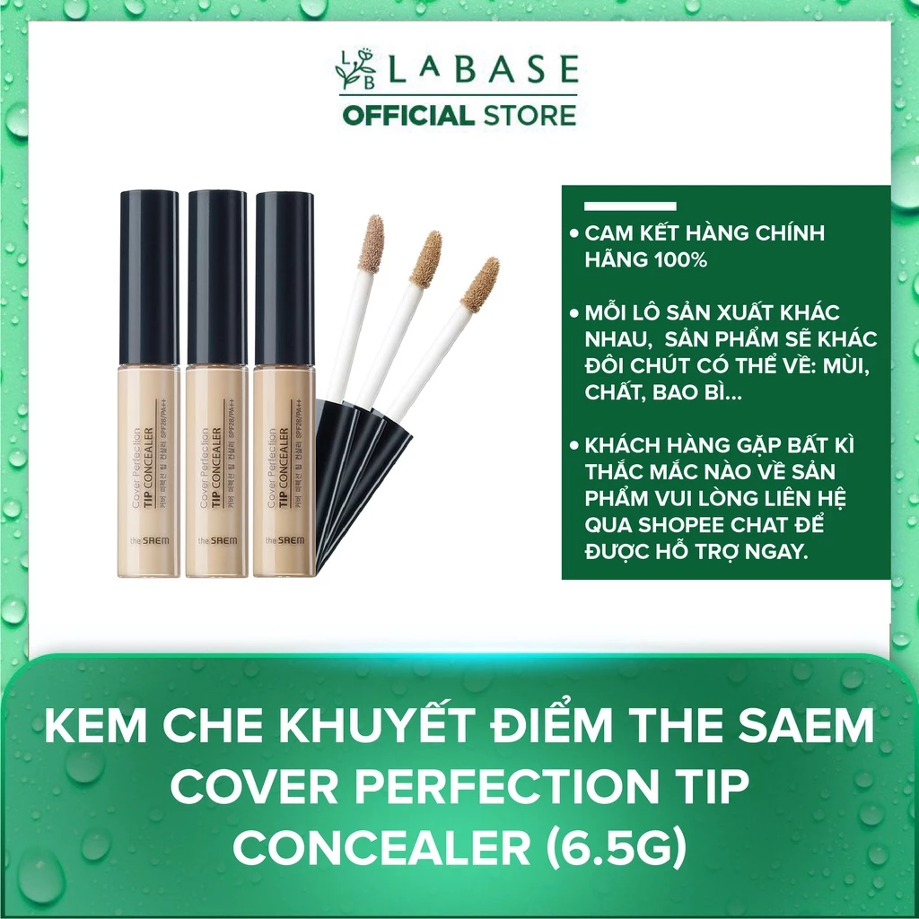 Kem che khuyết điểm The Saem Cover Perfection Tip Concealer (6.5g)