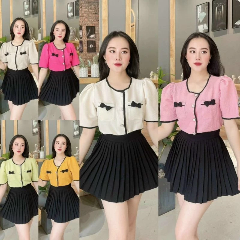 ÁO THUN CROP TOP CỔ TRỤ