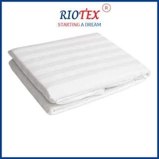 T200 VỎ CHĂN Trắng Sọc Cotton Chần Gòn Cao Cấp Cho Khách Sạn, Nhà Nghỉ  RIOTEX - Kích Thước 1m6/1m8/2m2