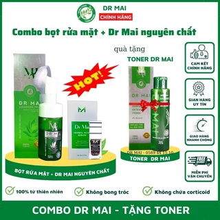 Dr Mai, combo Sữa Rửa Mặt và serum Mụn giúp sạch mụn mờ thâm ngăn ngừa mụn làm mịn da thu nhỏ lỗ chân lông