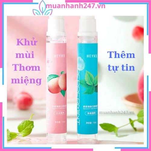 Xịt thơm Miệng Giữ Mùi Lâu An Toàn, Xịt Thảo Mộc Giảm Hôi Miệng Giúp Ngăn Ngừa Vi Khuẩn Lưu Hương Thơm Mát Hexy 15ml