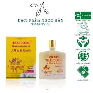 DẦU GỪNG THÁI DƯƠNG 6ML,24ml (100% CHÍNH HÃNG SAO THÁI DƯƠNG)