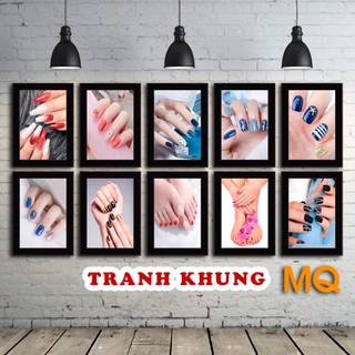 Ablum 30 Mẫu Tranh Nail Trang Trí Tiệm Nail - Phong Cách Nail Art - Tranh Có Khung Viền Nổi