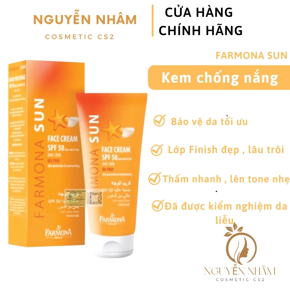 KEM CHỐNG NẮNG FAMONA SUN SPF 50 FACE CREAM OIL FREE 50 ML