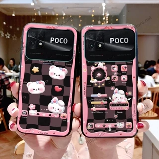 Ốp lưng Xiaomi Poco C40 gấu, đồng hồ dễ thương cute giá rẻ