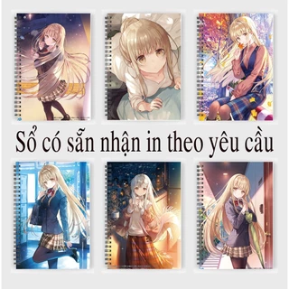 Sổ tay Shiina Mahiru Otonari no Tenshi-sama thiên sứ nhà bên sổ gáy xoắn 200 trang