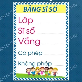 [Đồ dùng trang trí] Bảng sĩ số lớp