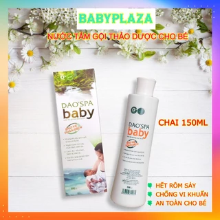 Nước Tắm Gội Thảo Dược Cho Bé DAO'SPA BABY 300ml 150ML - Hết Rôm Sảy - Chiết Xuất Thảo Dược - An Toàn Cho Bé