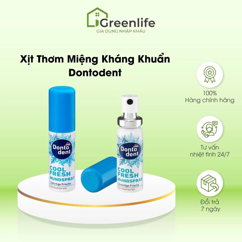 Xịt thơm miệng Dontodent 15ml cho hơi thở thơm mát cả ngày - Greenlife Gia dụng nhập khẩu